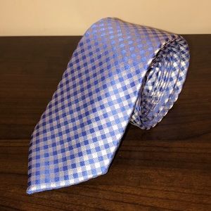 Michael Kors Blue/White multi gingham tie